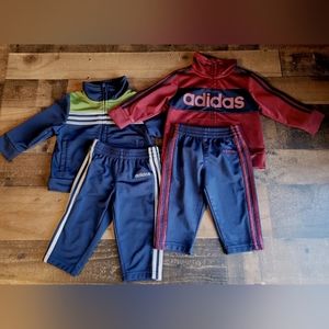 TWO Outfits Baby Infant Clothes Adidas 6 mos Track Suit Lot  Sweats boys/ girls